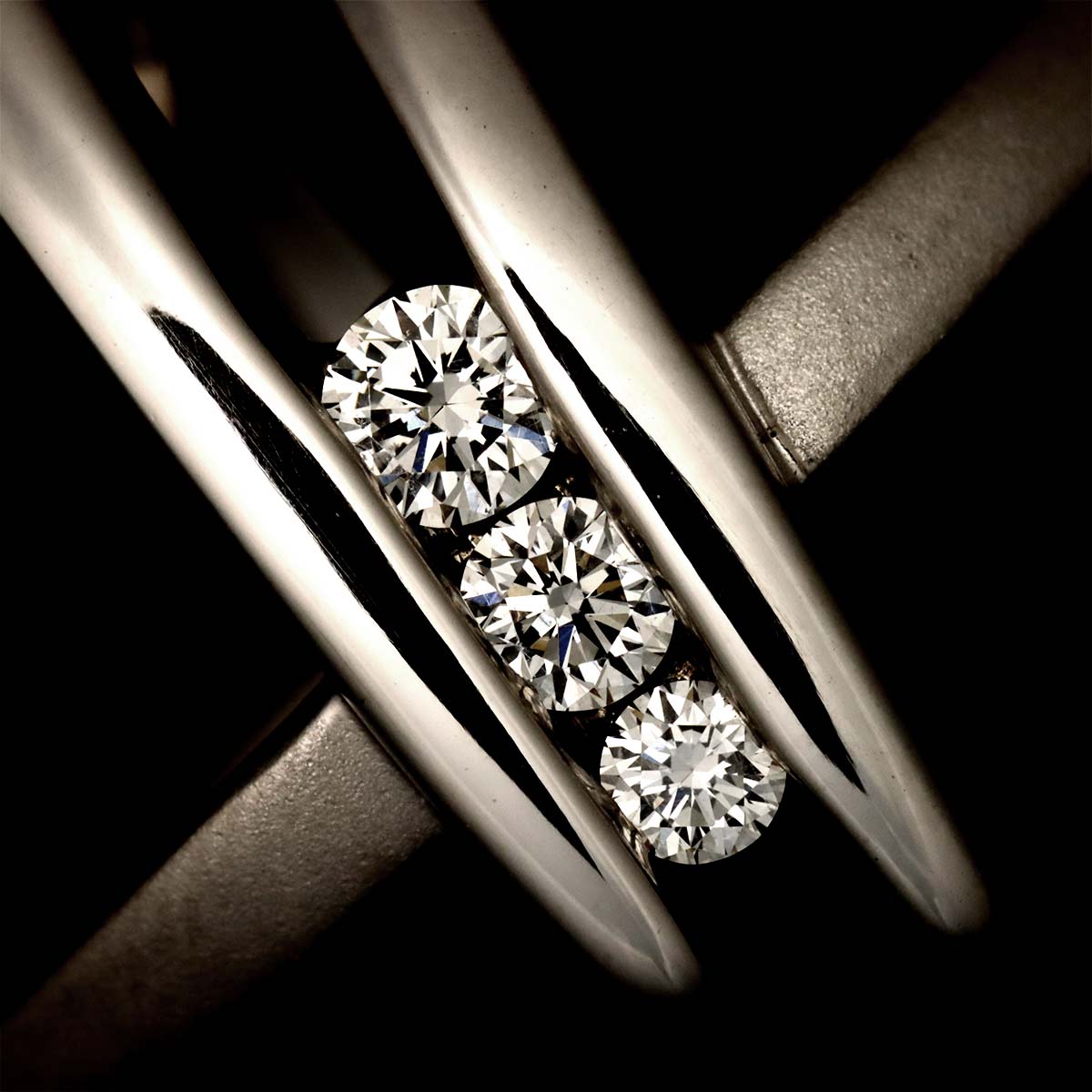 Diamond 0.29ct Ring 18K WG 750 Size7.75-8(US)