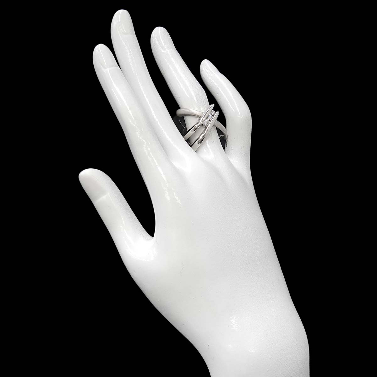 Diamond 0.29ct Ring 18K WG 750 Size7.75-8(US)