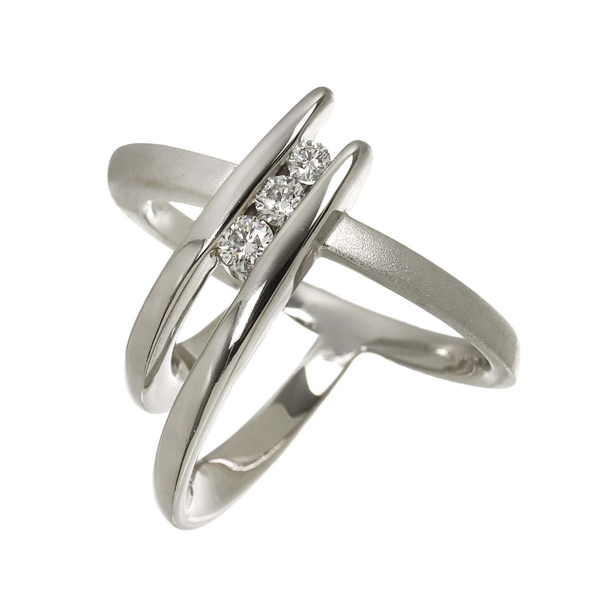 Diamond 0.29ct Ring 18K WG 750 Size7.75-8(US)