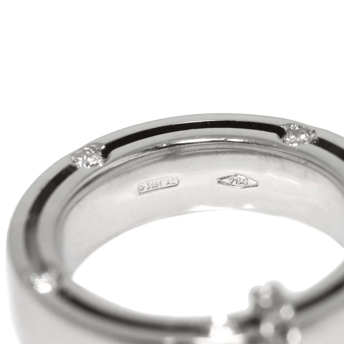 D-SIDE Diamond Long Necklace 18K White Gold 750