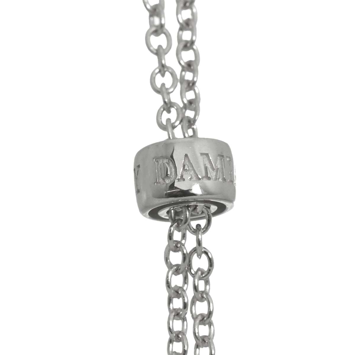D-SIDE Diamond Long Necklace 18K White Gold 750