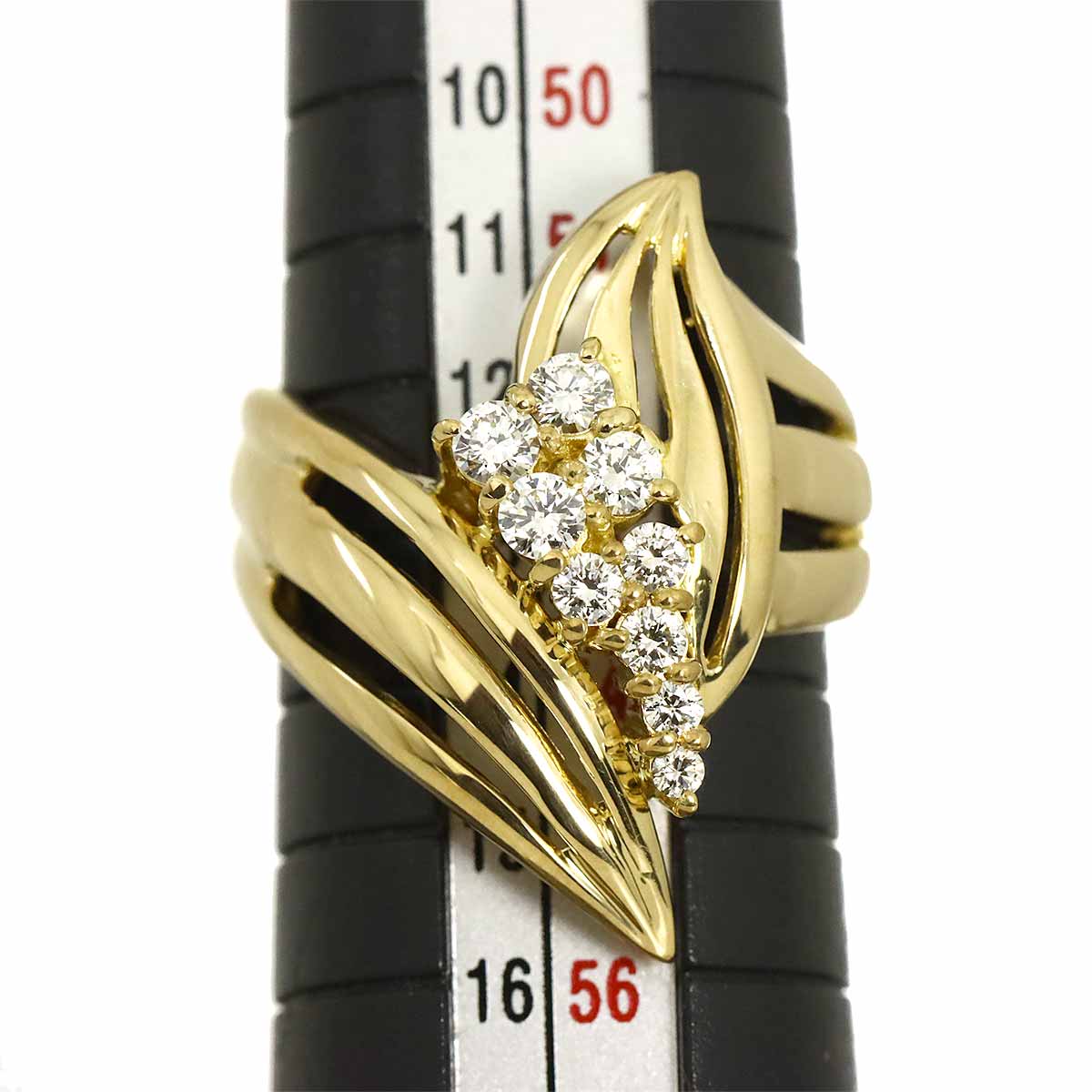 Diamond 0.39ct Ring 18K YG 750 Size6(US)