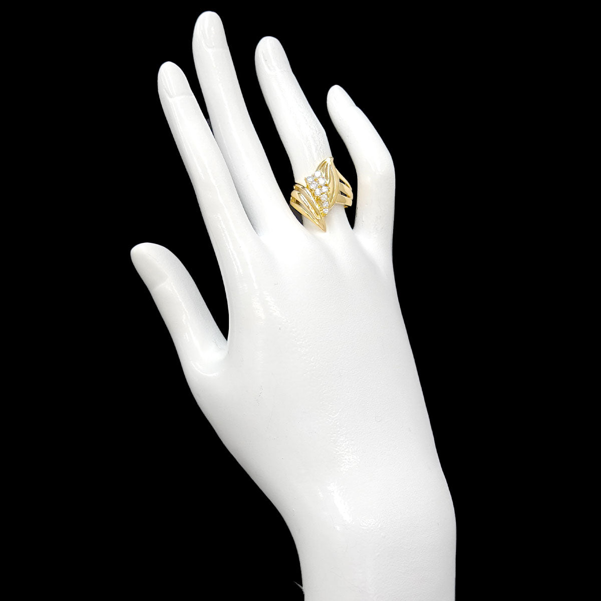 Diamond 0.39ct Ring 18K YG 750 Size6(US)