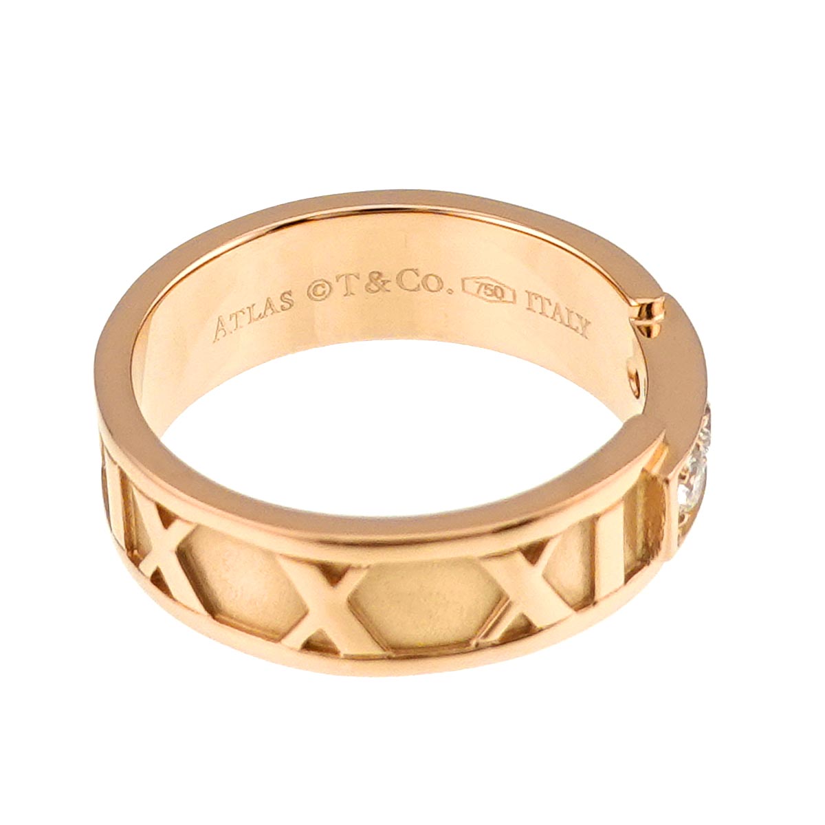 Atlas Ring Diamond 18K PG Pink Gold 750 Size4(US)