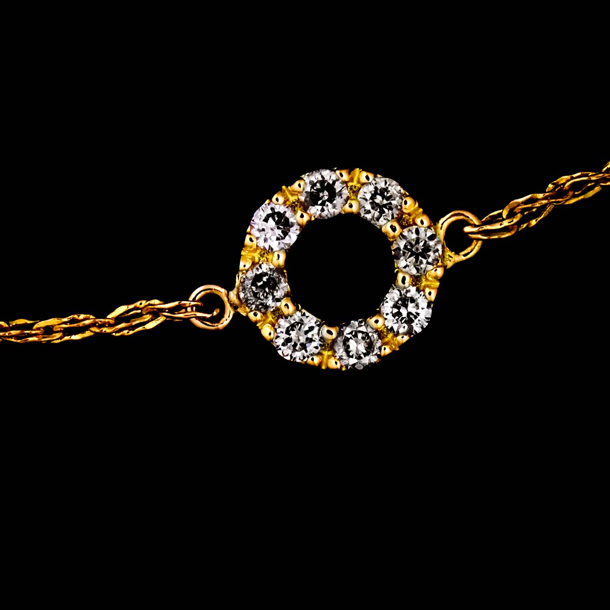 Diamond 0.05ct Bracelet 18K Yellow Gold 750
