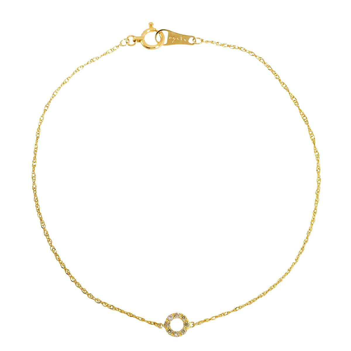 Diamond 0.05ct Bracelet 18K Yellow Gold 750