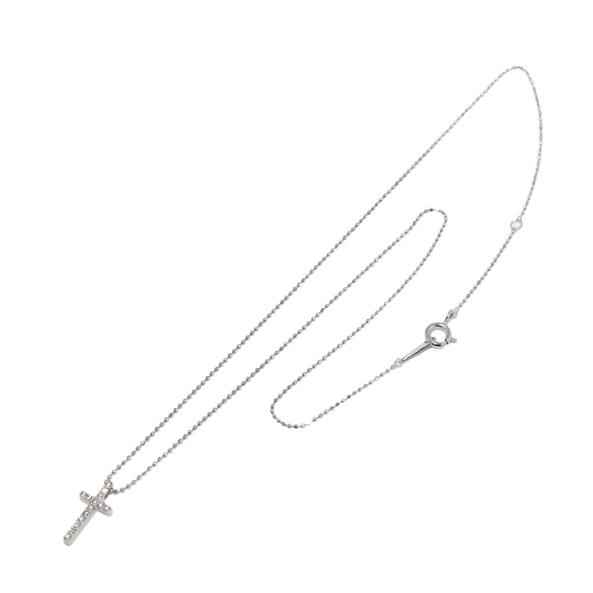 Diamond 0.12ct Necklace 18K WG 750