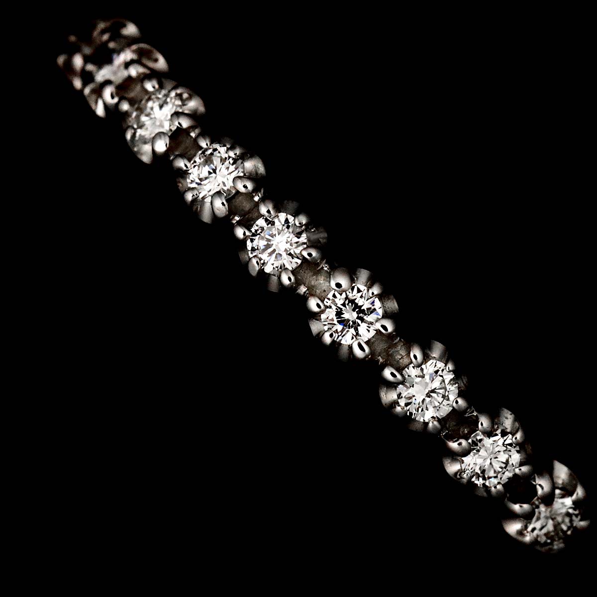 Diamond 0.12ct Ring 18K WG 750 Size4.75-5(US)