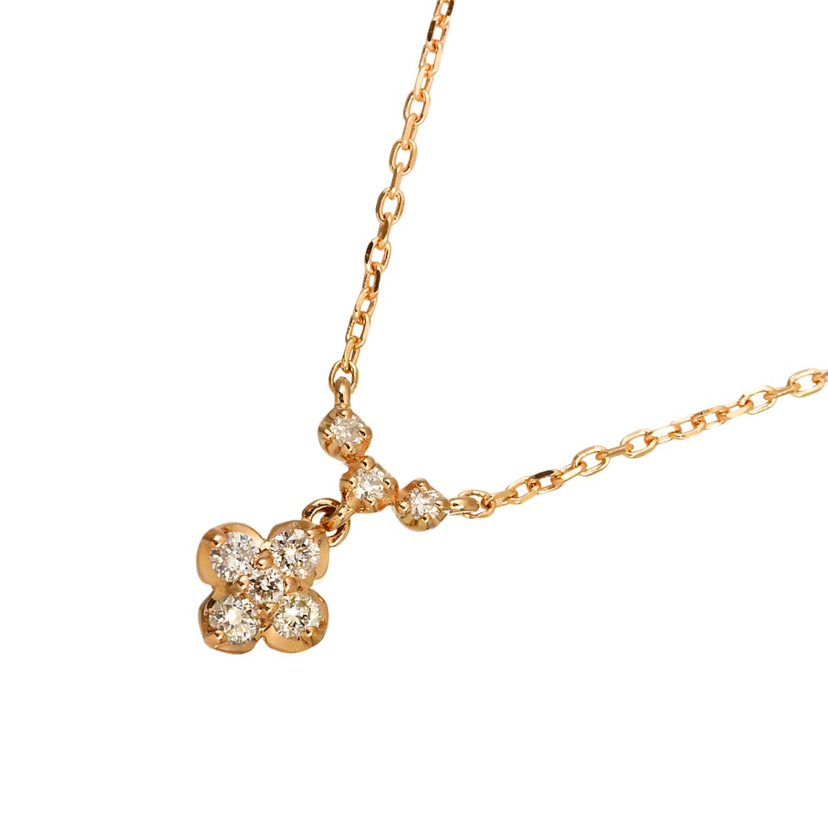 Diamond Necklace 18K PG 750