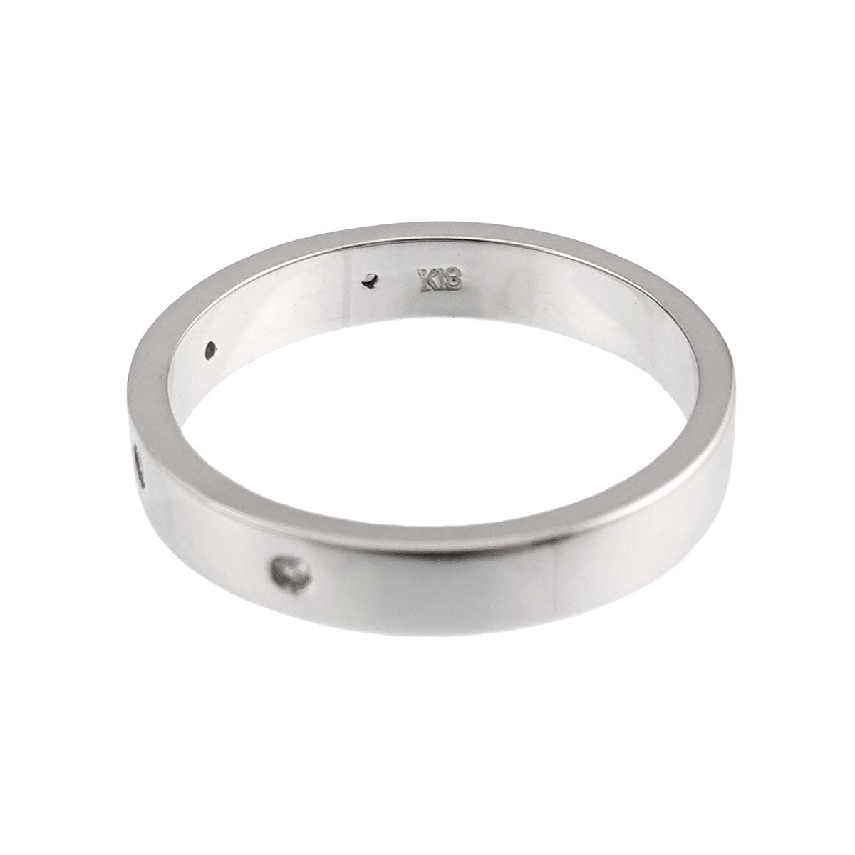 Diamond 0.05ct Ring 18K WG 750 Size4.5(US)