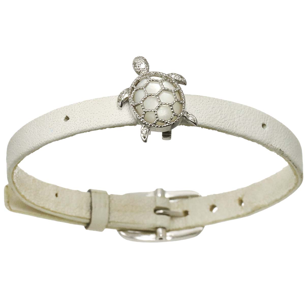MOP Diamond 0.05ct Bracelet 18K White Gold 750 SV