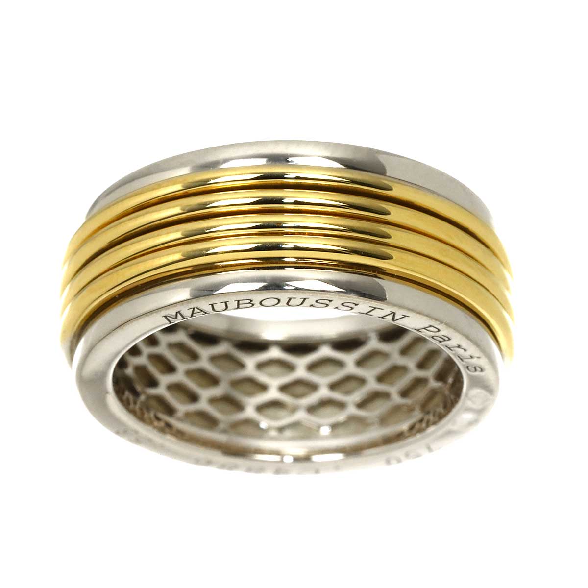 Ring 18K YG WG 750 size6.25-6.5(US)