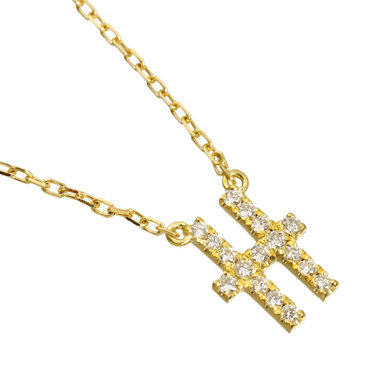 Diamond 0.07ct Necklace 18K Yellow Gold 750