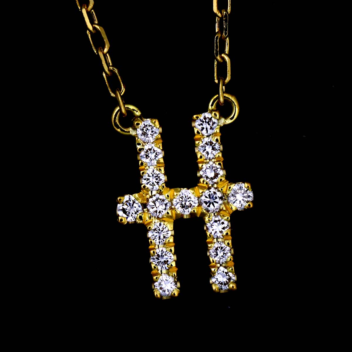 Diamond 0.07ct Necklace 18K Yellow Gold 750