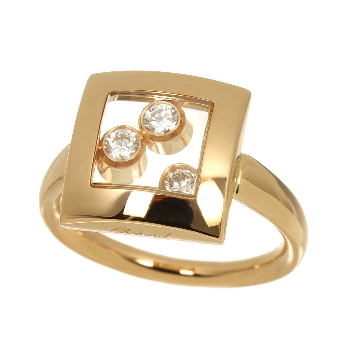 Happy Diamond Ring 18K PG 750 Size3.75-4(US)