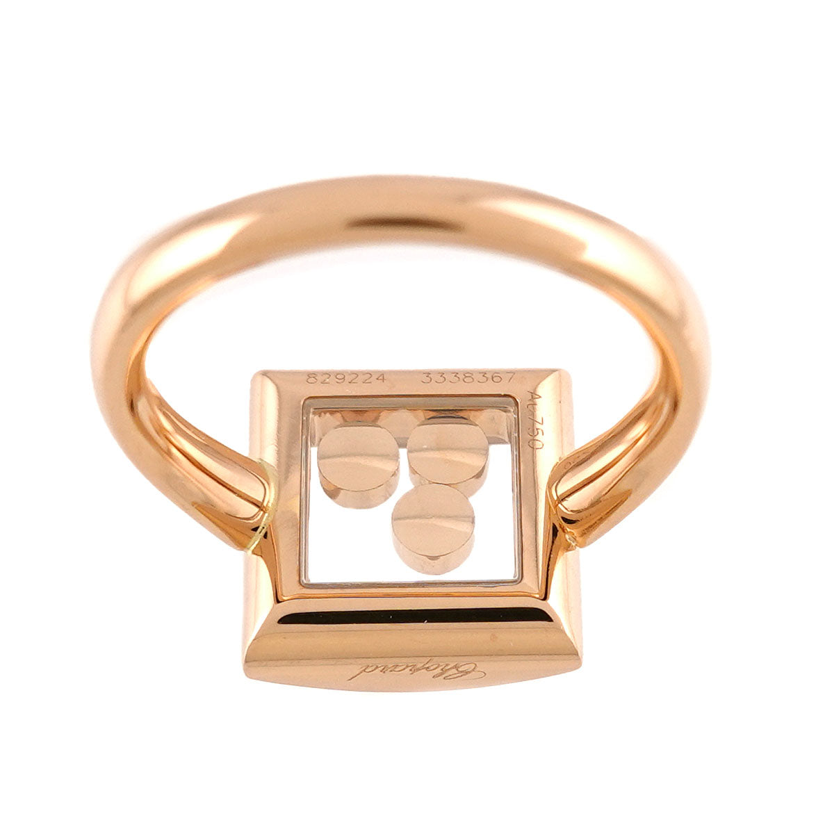 Happy Diamond Ring 18K PG 750 Size3.75-4(US)