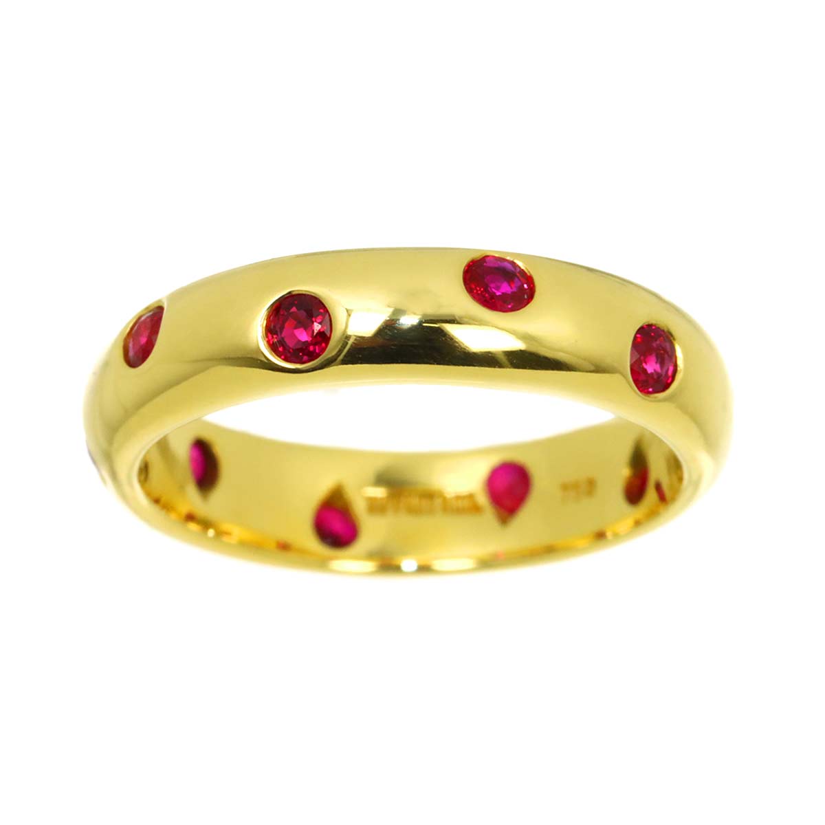 Dots Ruby Ring 18K YG 750 size4.5-4.75(US)