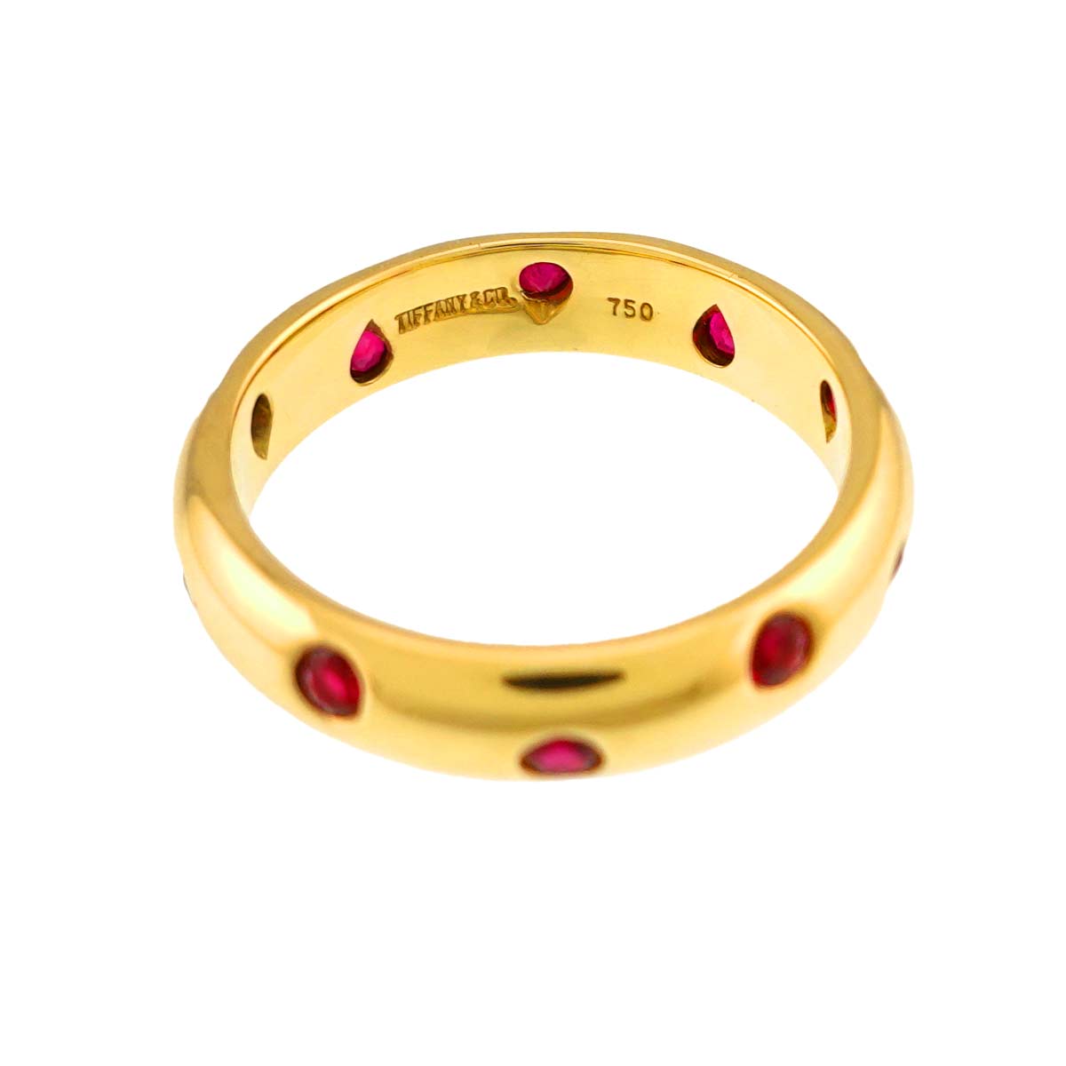 Dots Ruby Ring 18K YG 750 size4.5-4.75(US)