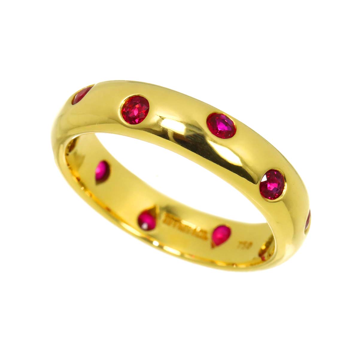 Dots Ruby Ring 18K YG 750 size4.5-4.75(US)