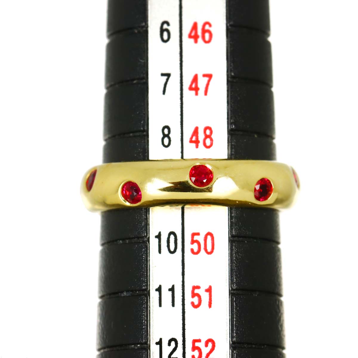 Dots Ruby Ring 18K YG 750 size4.5-4.75(US)