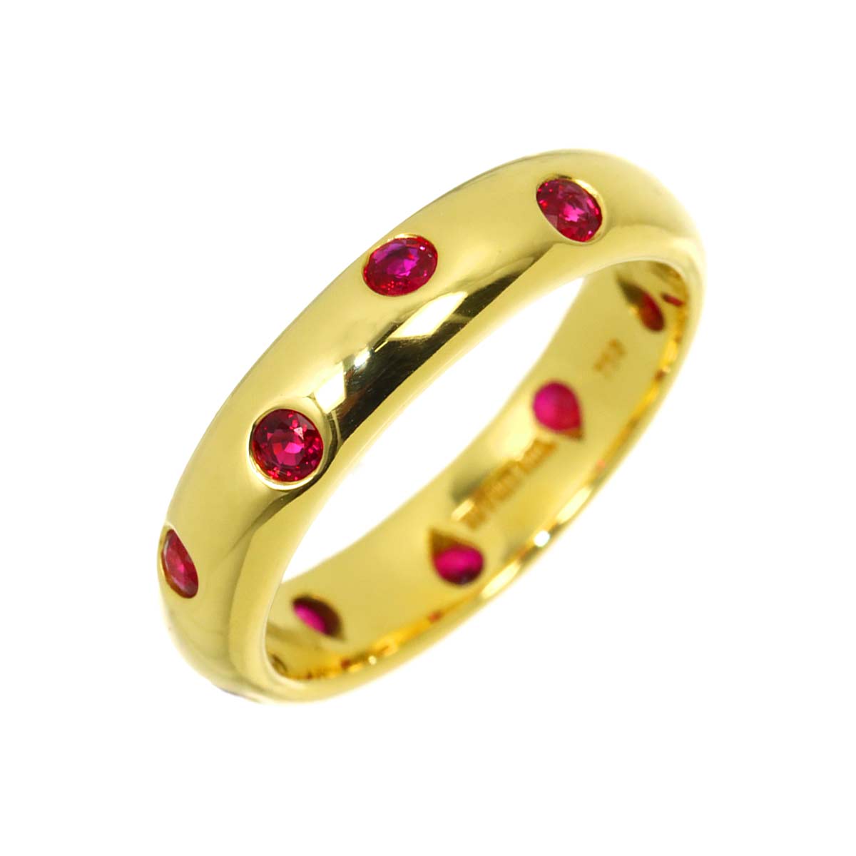 Dots Ruby Ring 18K YG 750 size4.5-4.75(US)