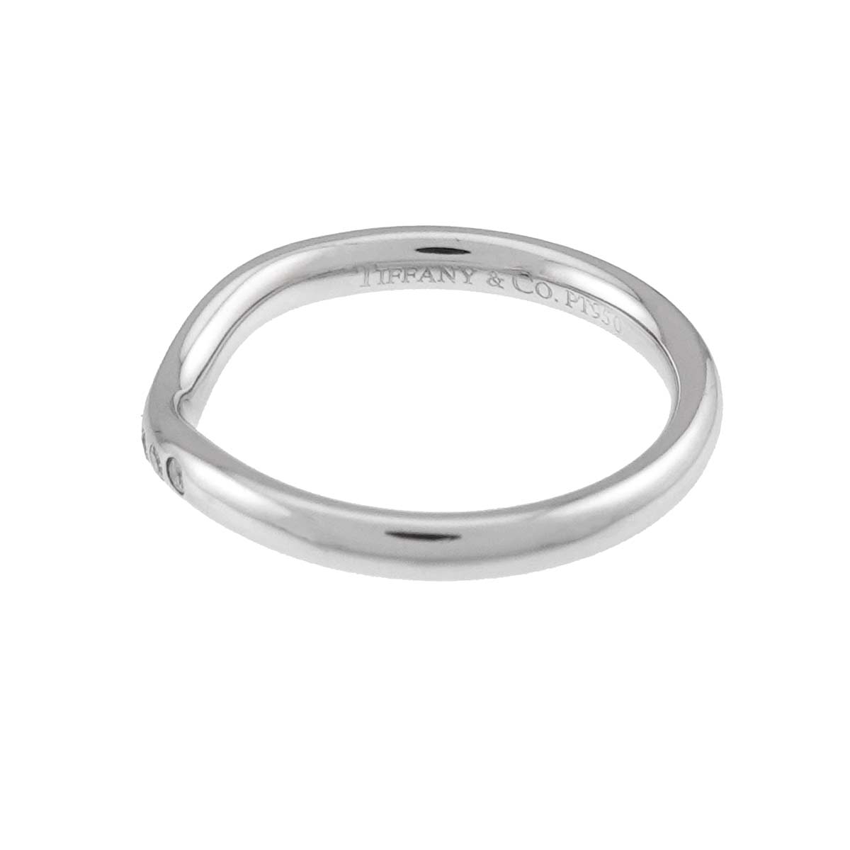 Curved Band Diamond Ring Platinum size3.75-4(US)