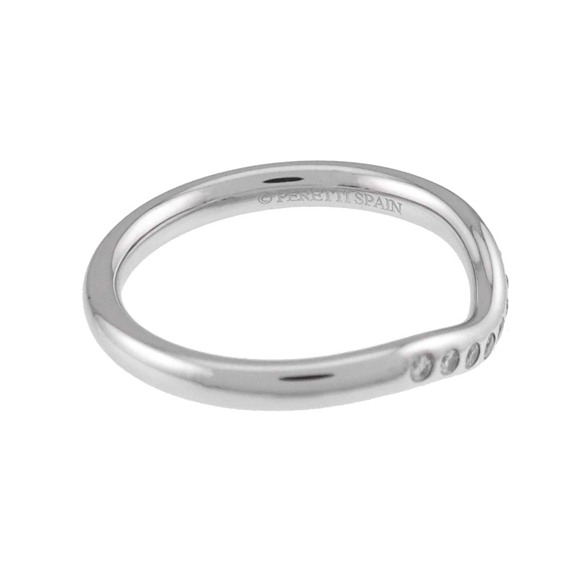 Curved Band Diamond Ring Platinum size3.75-4(US)
