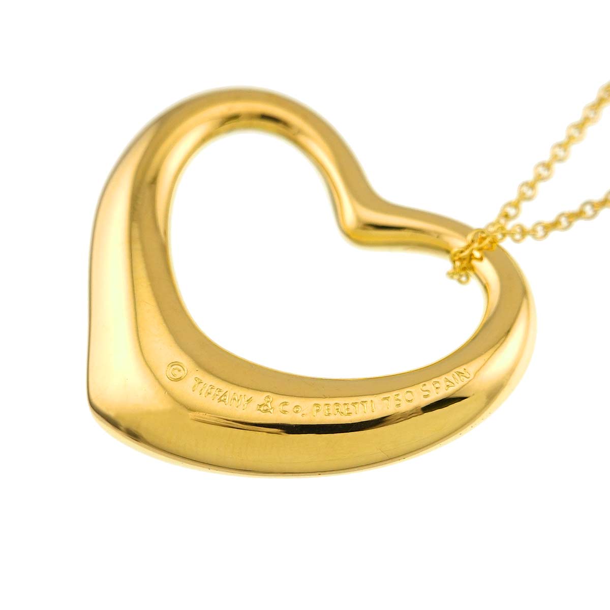 Open Heart Necklace 18K Yellow Gold 750