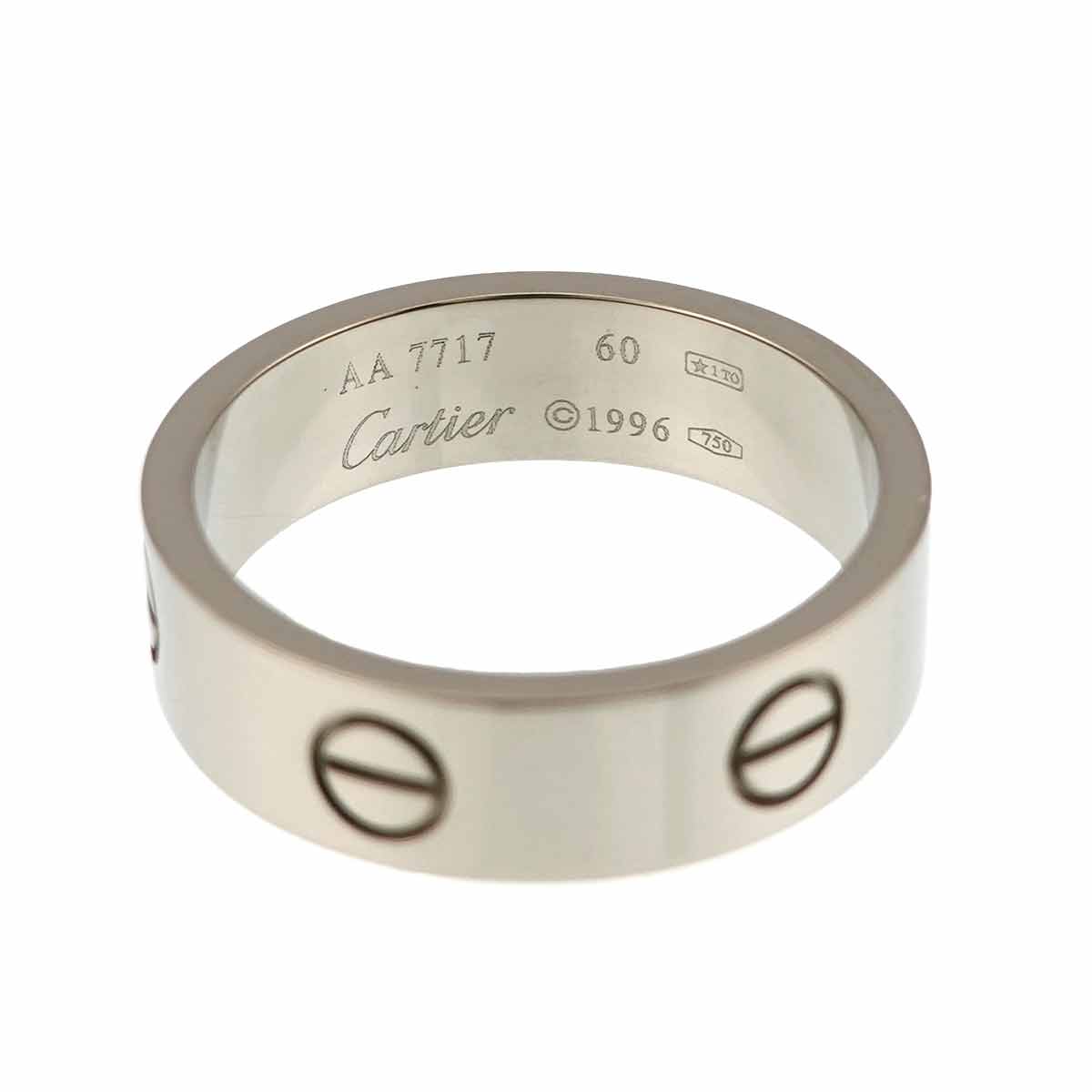 Love Ring 18K White Gold 750 size60 8.75(US)