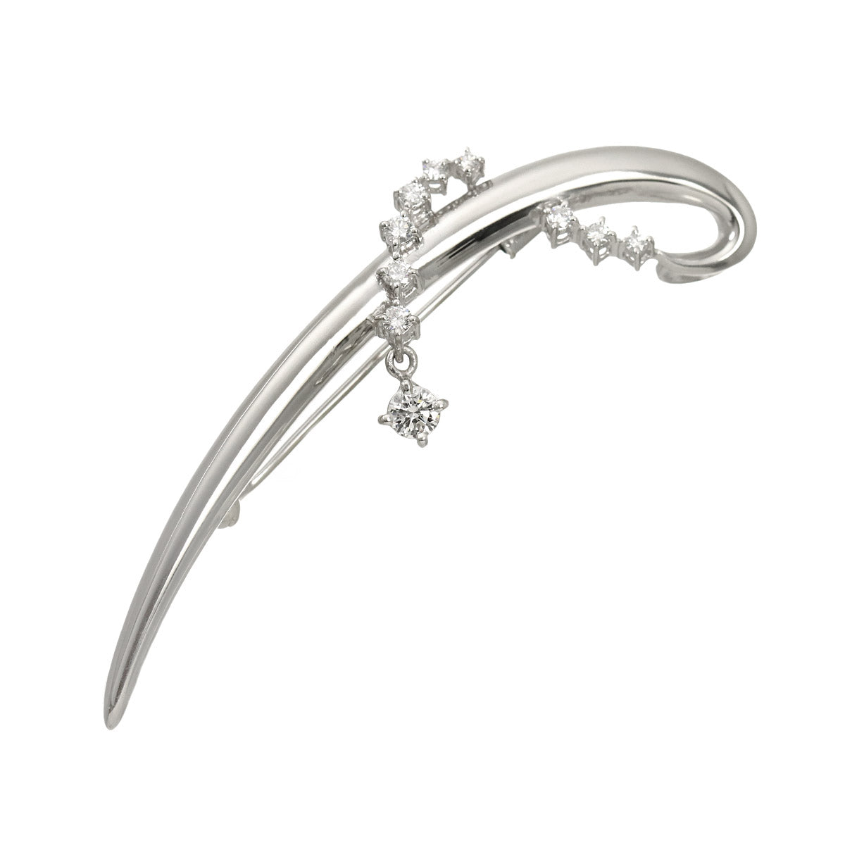 Diamond 0.40ct Brooch Pt Platinum