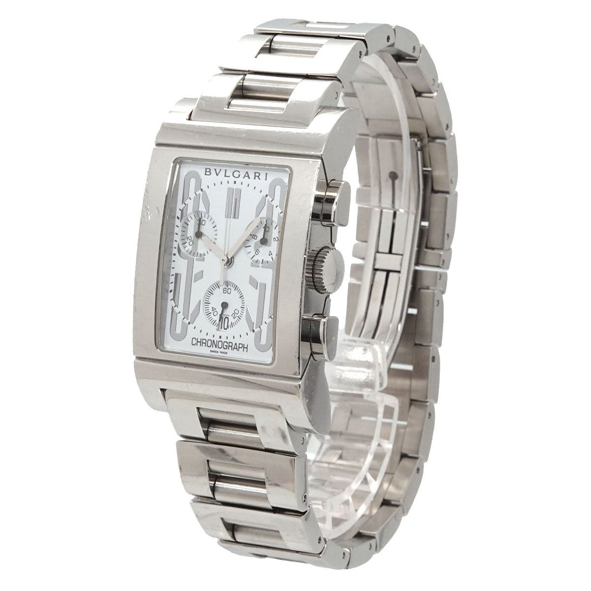 Rettangolo Chronograph RTC49S Date Quartz White Dial Mens