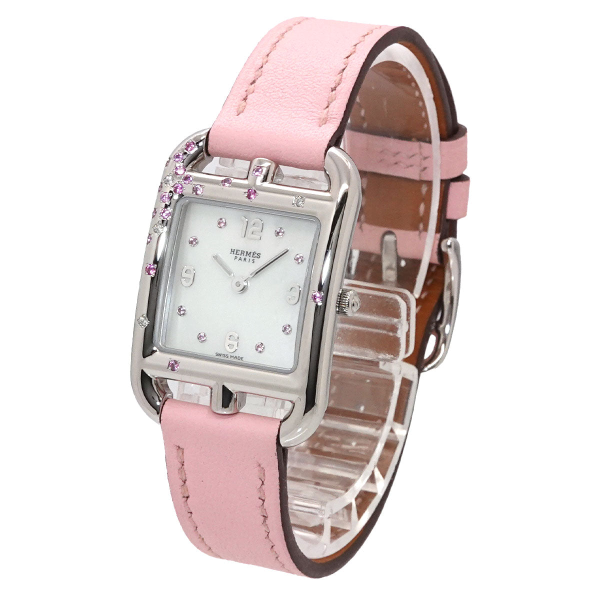 Cape Cod CC1 233 Diamond Pink Sapphire Quartz White Shell Dial