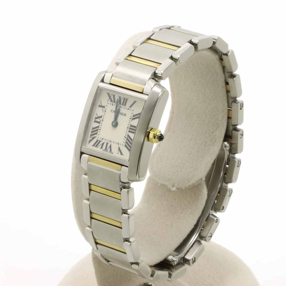 Tank Francaise SM W51007Q4 750 YG Quartz Cream Dial Ladies