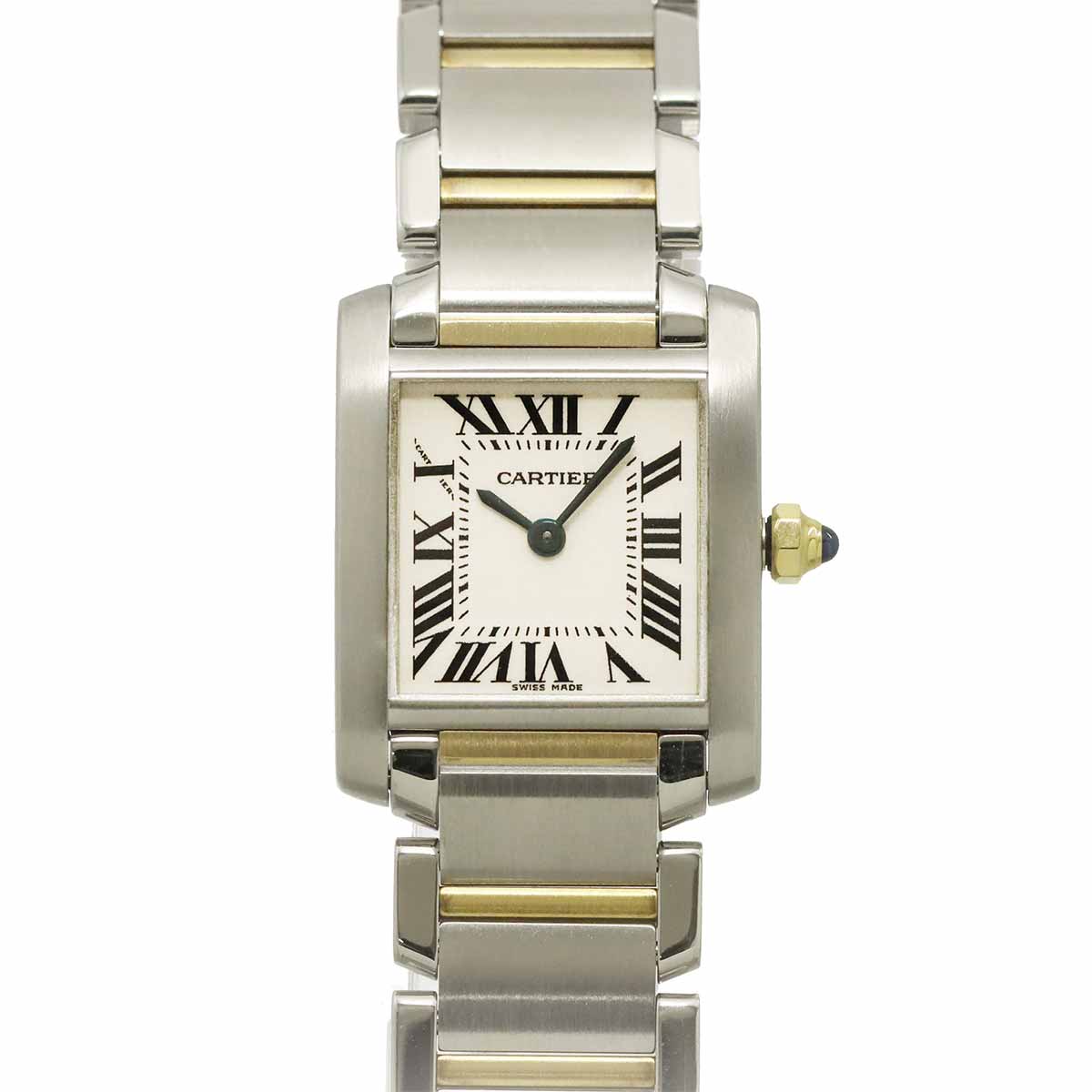 Tank Francaise SM W51007Q4 750 YG Quartz Cream Dial Ladies