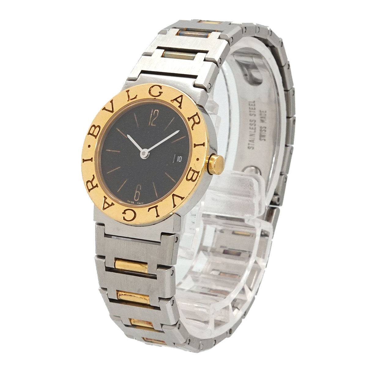 BVLGARIBVLGARI BB26SGD Two Tones YG Black Dial Ladies