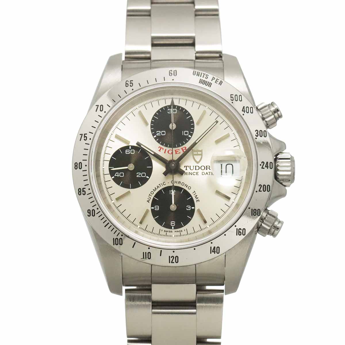 Chrono Time Tiger 79280 Date Automatic Silver Dial Mens Watch
