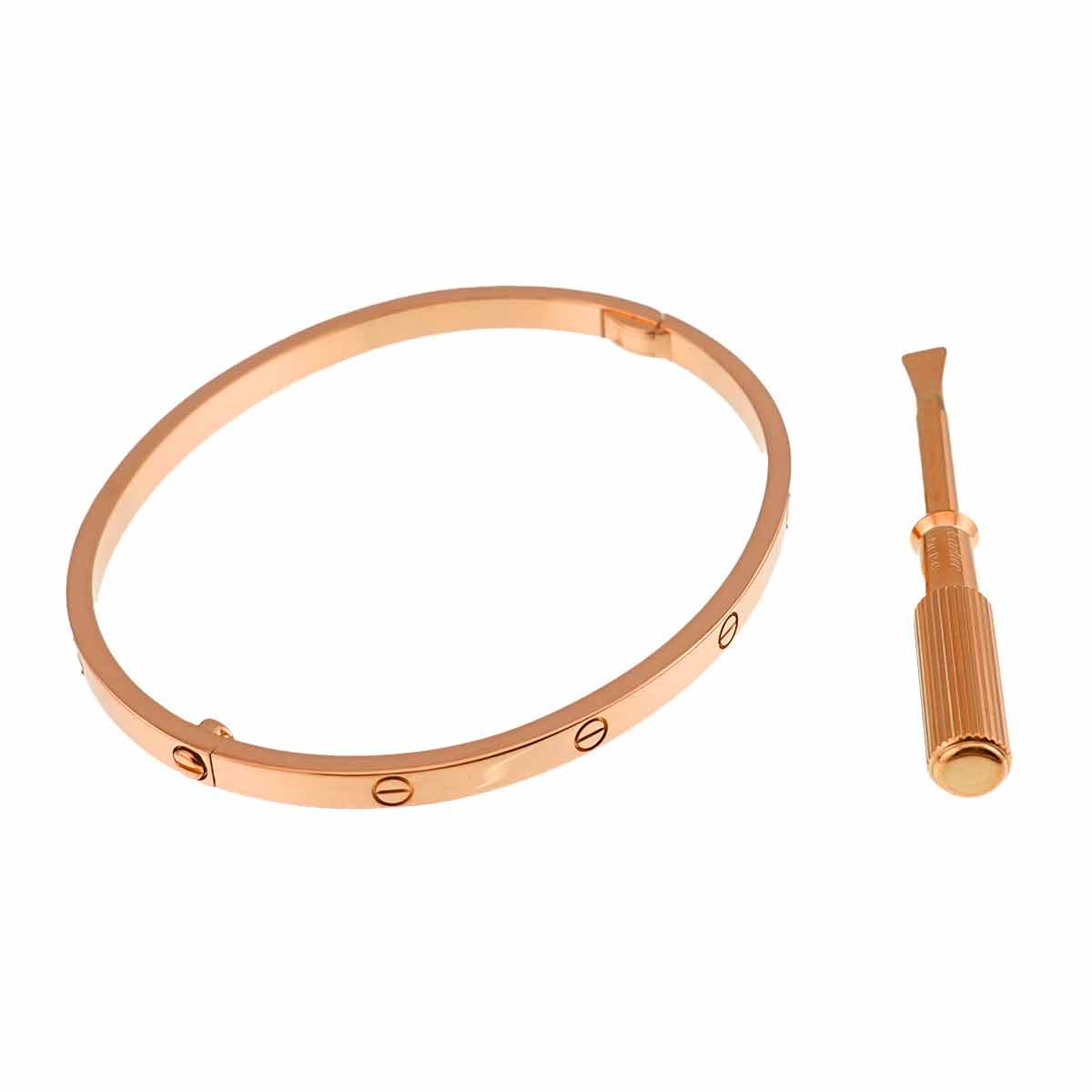 Love Bracelet SM Bangle 18K Pink Gold 750 Size17