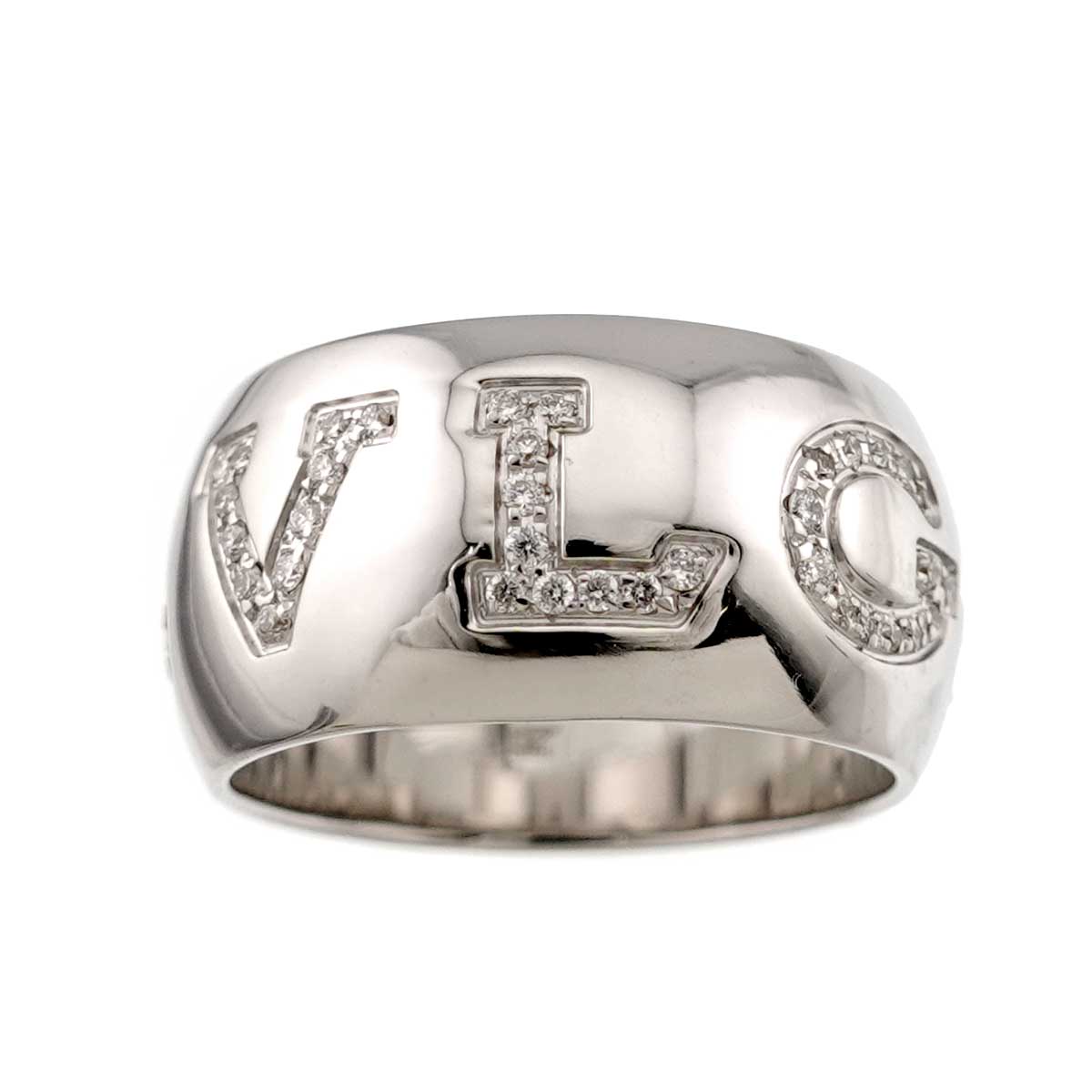 Monologo Diamond Ring 18K White Gold 750 Size52 5.5-5.75(US)