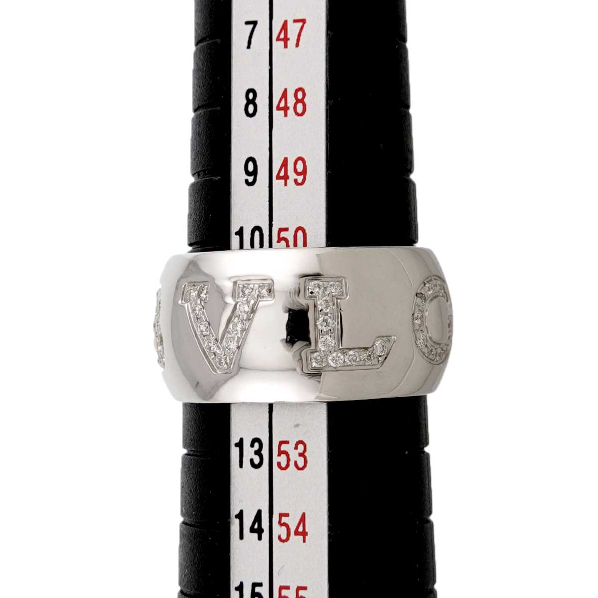 Monologo Diamond Ring 18K White Gold 750 Size52 5.5-5.75(US)