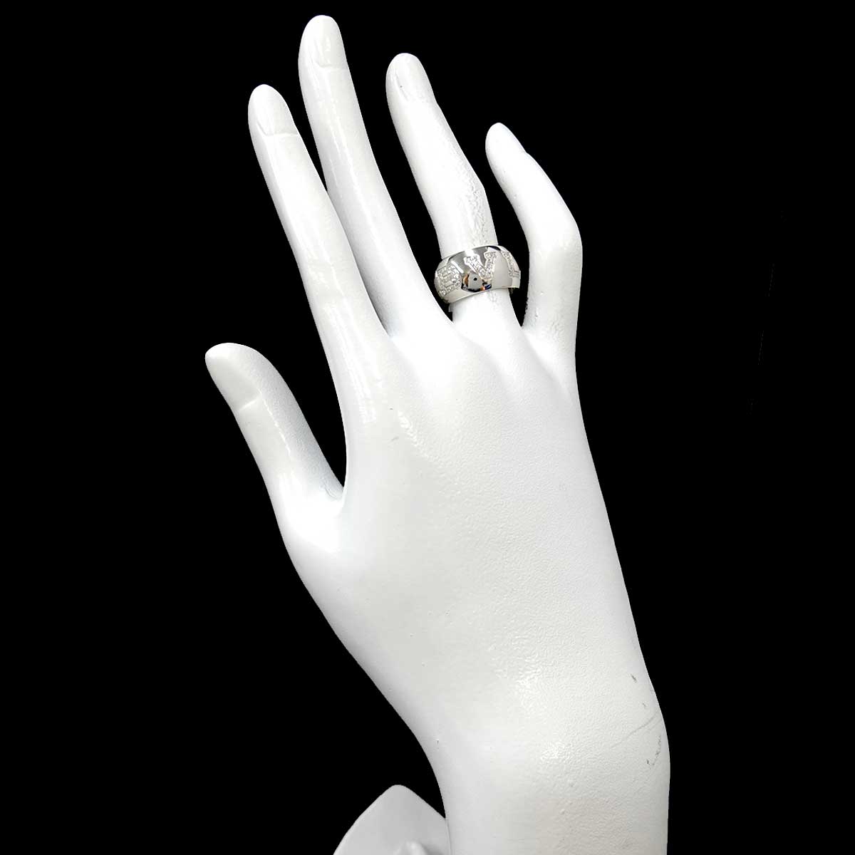 Monologo Diamond Ring 18K White Gold 750 Size52 5.5-5.75(US)