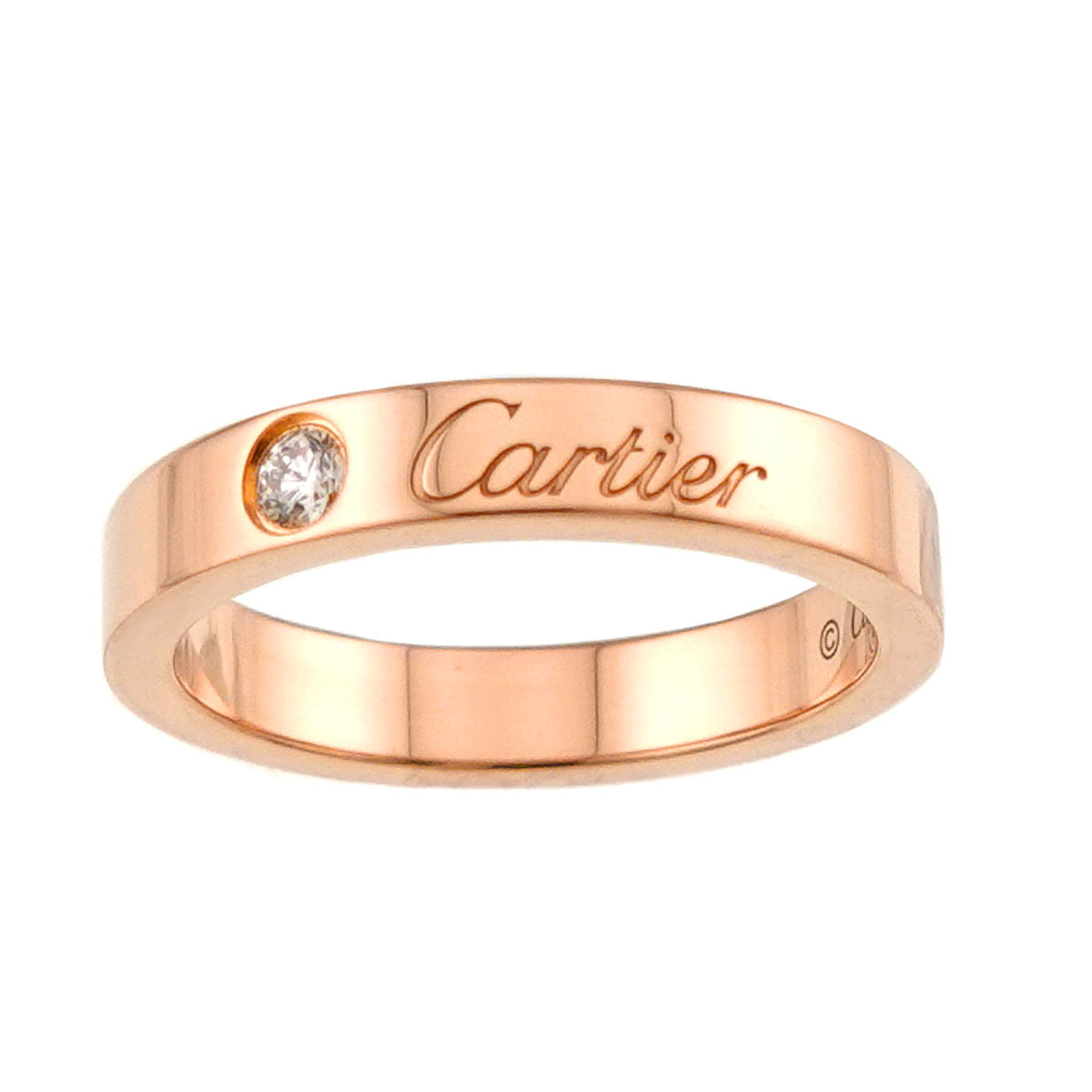 C de Diamond Ring 18K Pink Gold 750 Size45 3.25(US)