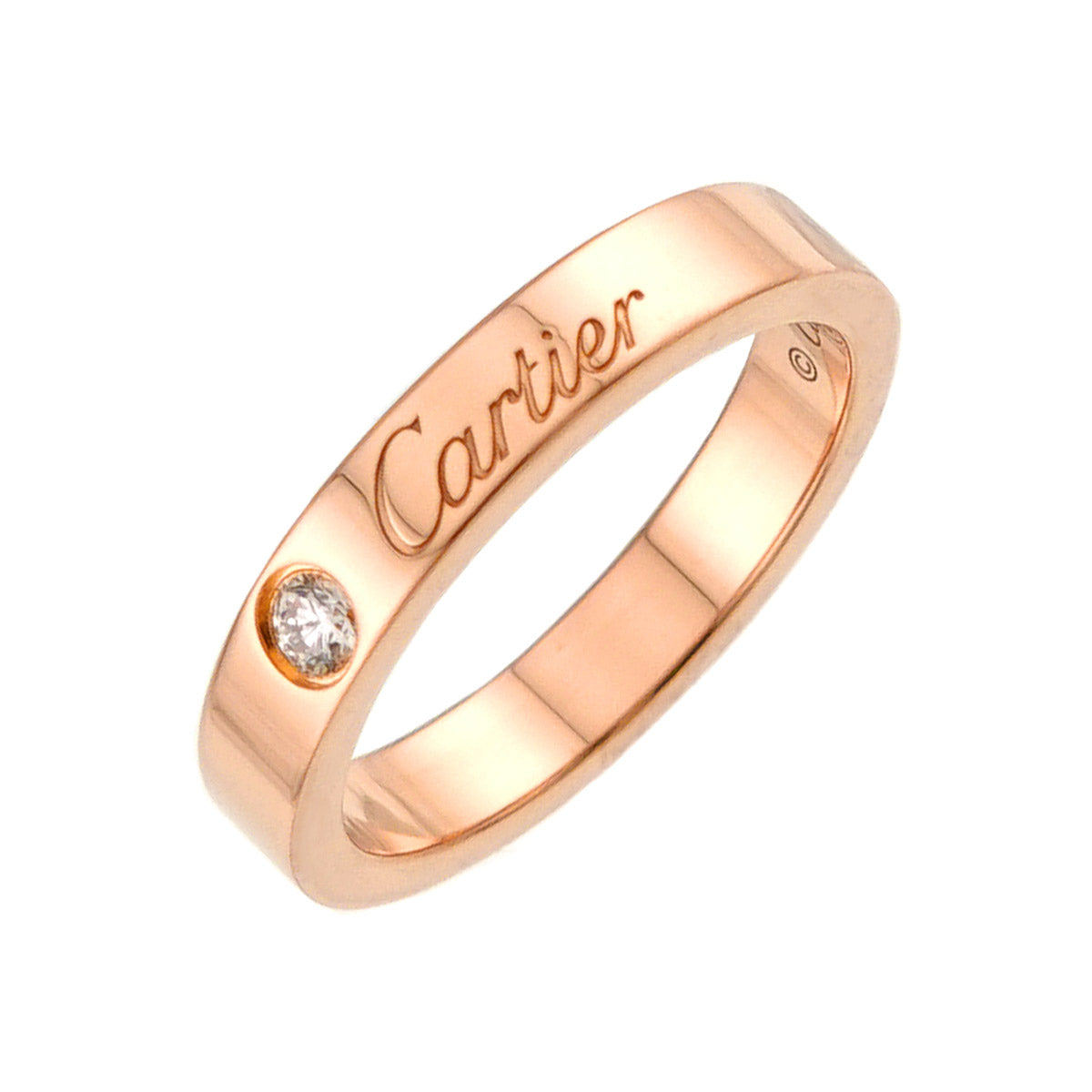 C de Diamond Ring 18K Pink Gold 750 Size45 3.25(US)