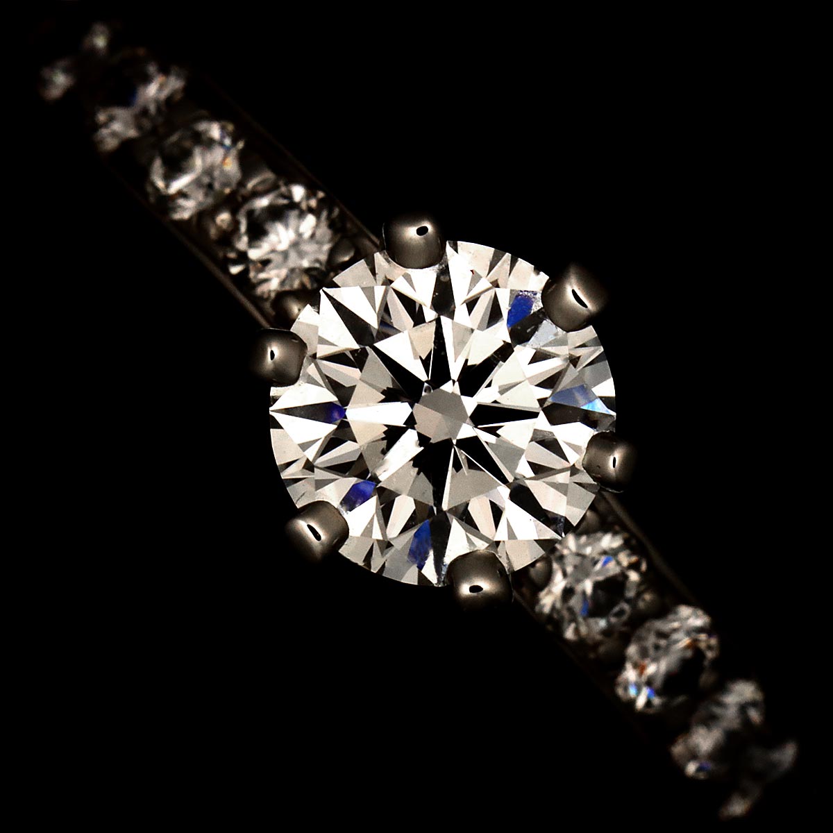 Diamond 0.70ct H/IF/EX Ring Pt 4.75-5(US)
