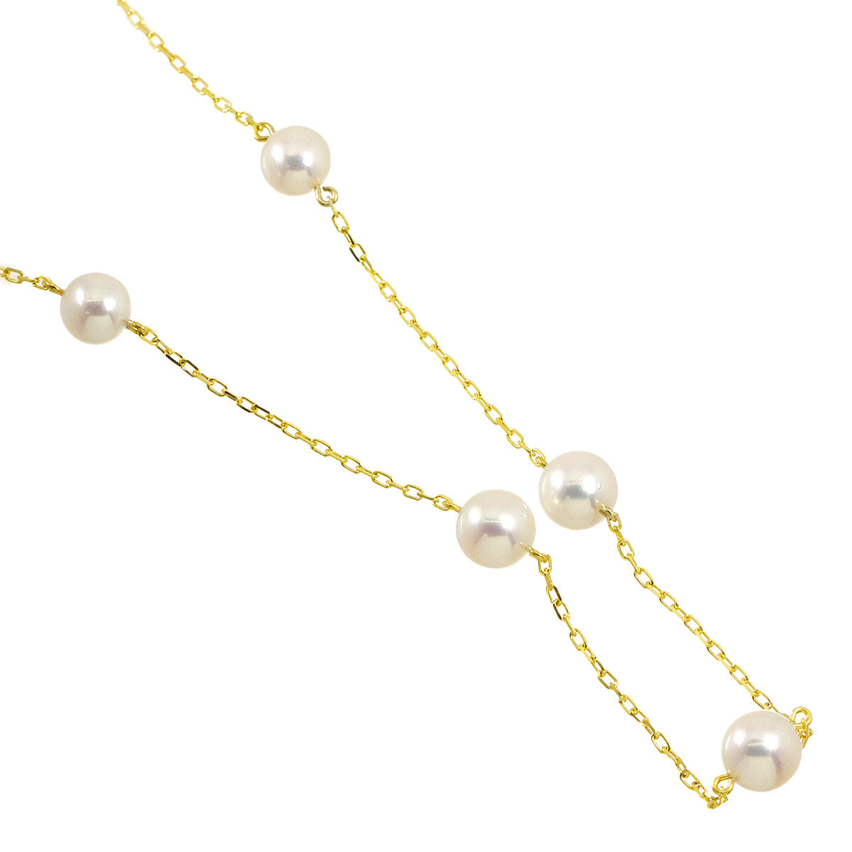 Akoya Pearl 6.4-4.9mm Necklace 18K YG 750