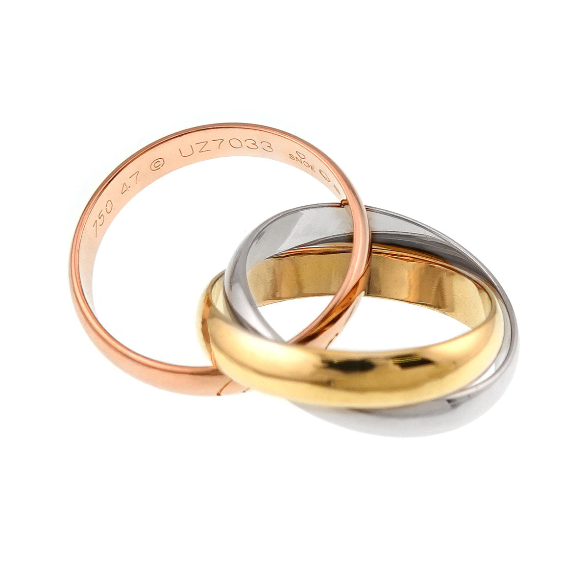Trinity MM Ring 18K YG WG PG 750 Size47 4(US)