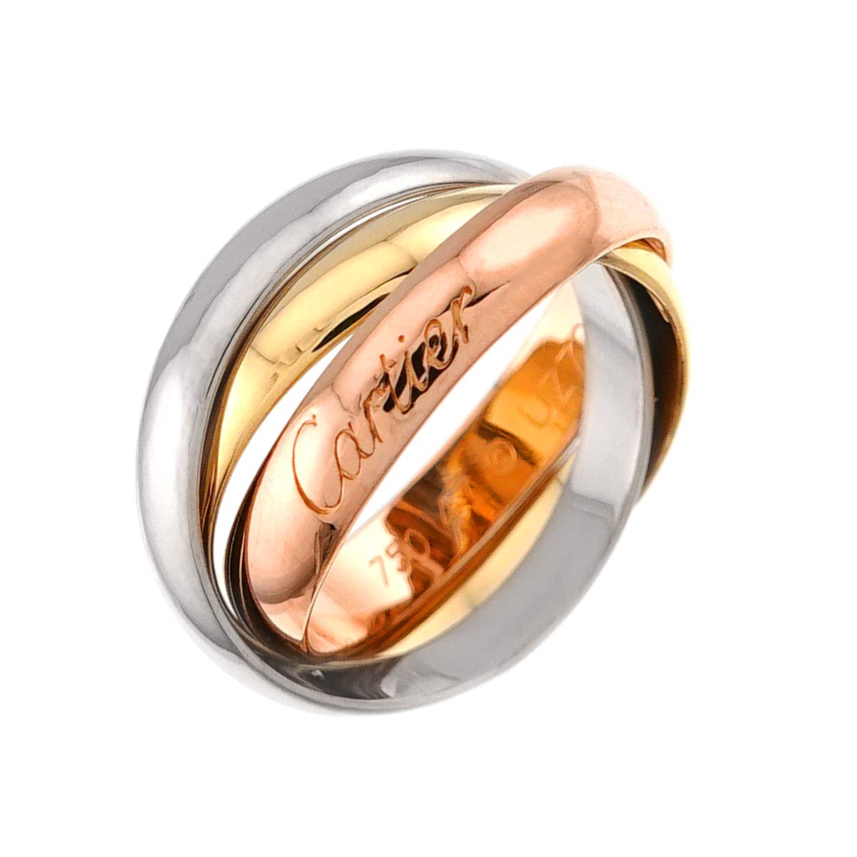 Trinity MM Ring 18K YG WG PG 750 Size47 4(US)
