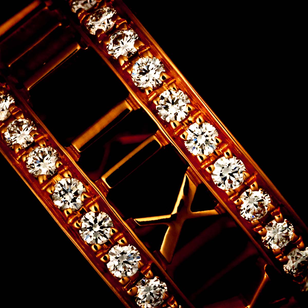 Atlas Open Ring Diamond 18K PG Pink Gold 750 Size8-8.25(US)