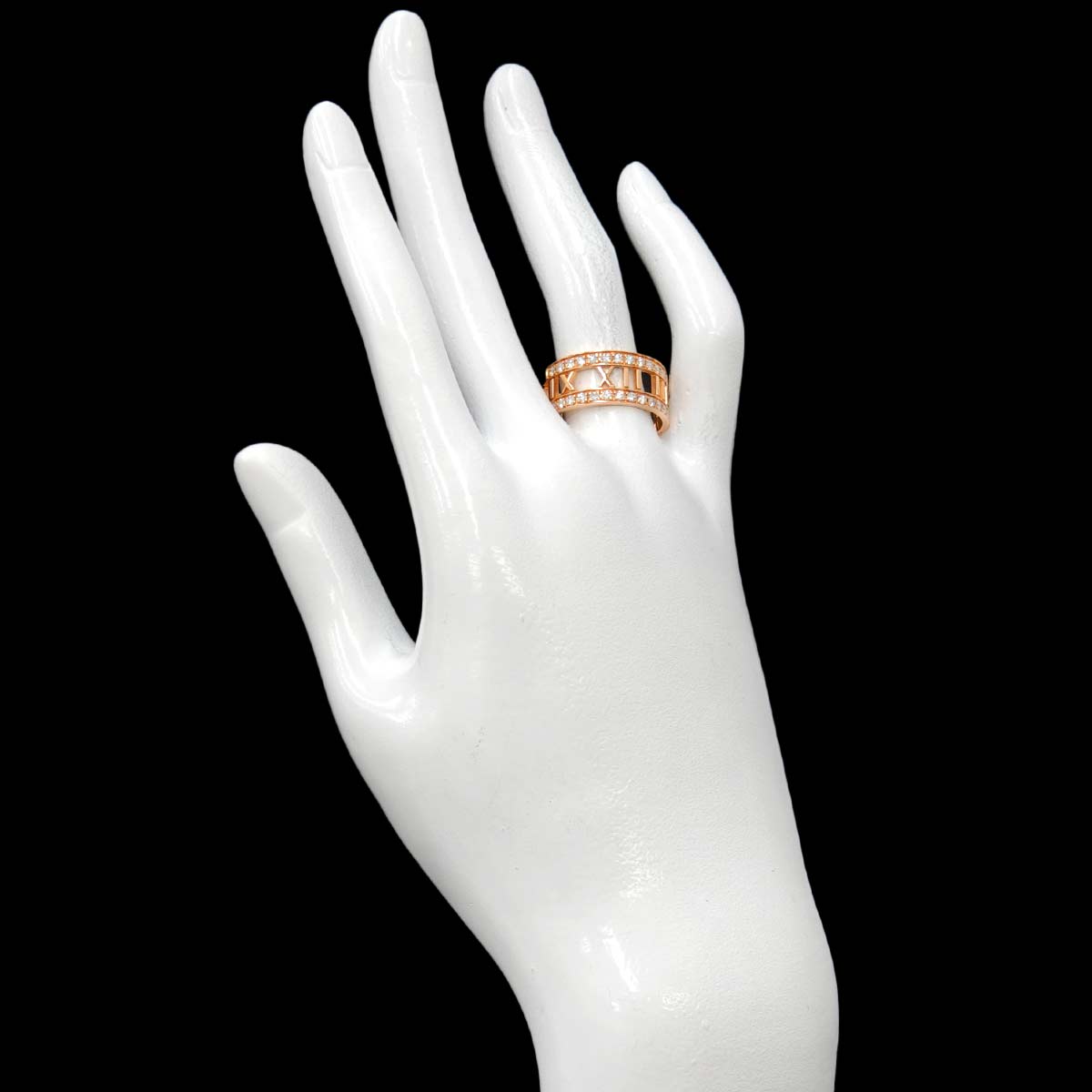 Atlas Open Ring Diamond 18K PG Pink Gold 750 Size8-8.25(US)