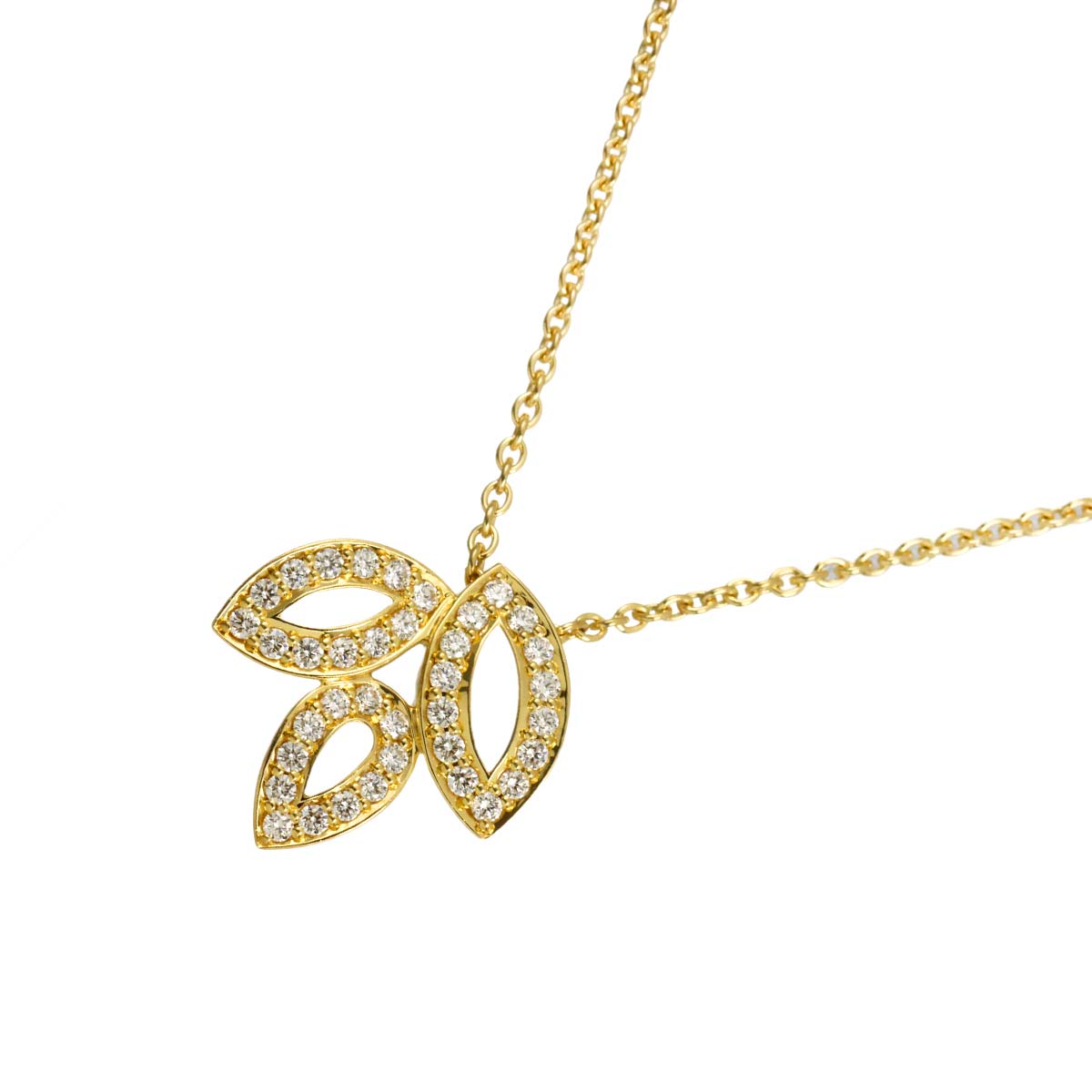 Lily Cluster Mini Diamond Necklace 18K Yellow Gold 750
