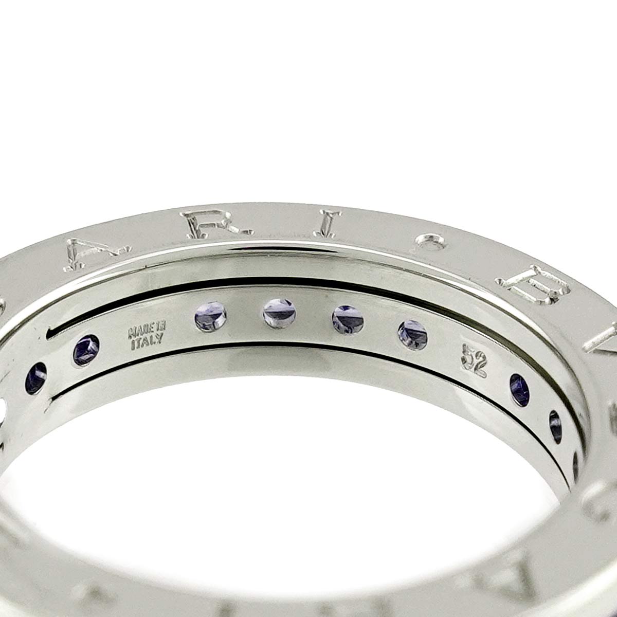 B-ZERO1 1 BAND Topaz Ring 18K White Gold 750 Size52 6(US)